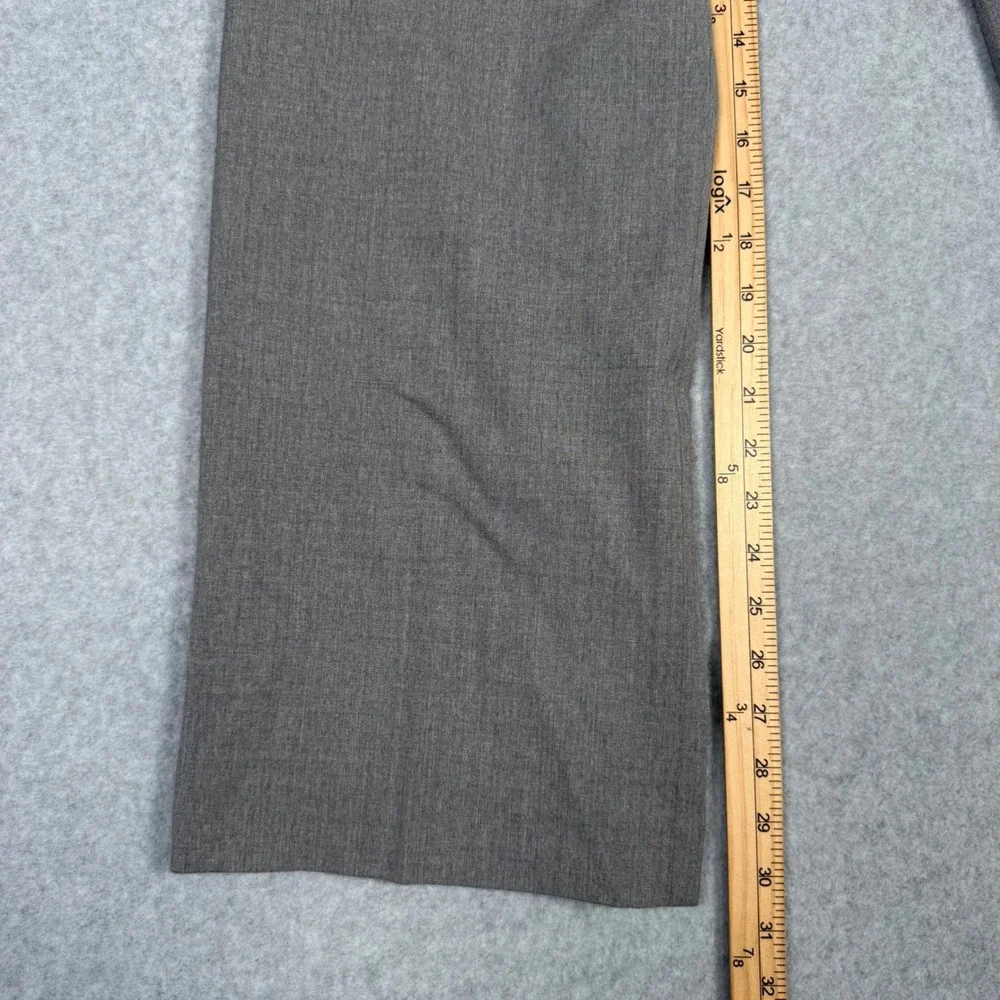 Lauren Ralph Lauren Womens Grey Wool Blend Straight Leg Dress Pants Size 14